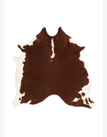7' 1 x 7' 4 Cowhide Leather Square Rug
