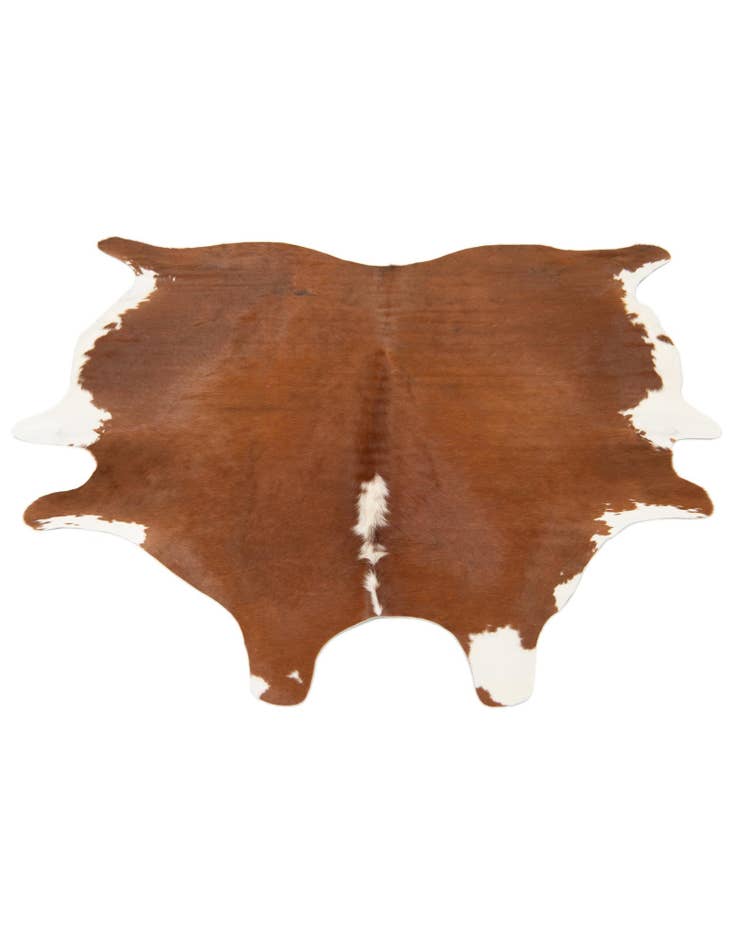 Detail image of 5' 9 x 6' 1 Cowhide Leather Square Rug