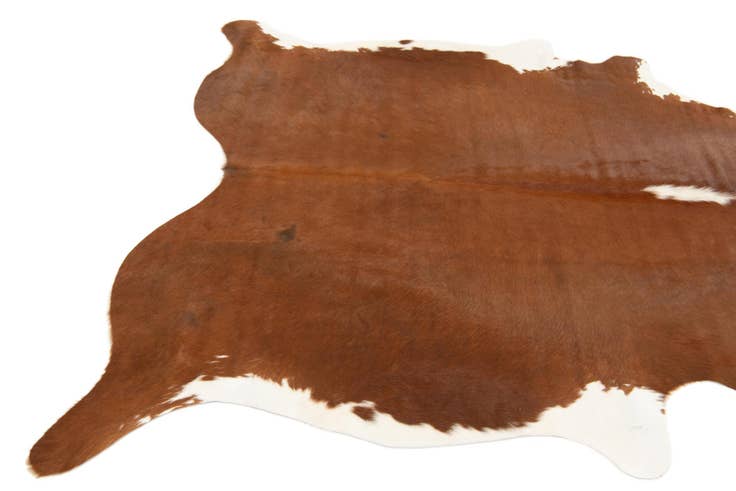 Detail image of 5' 9 x 6' 1 Cowhide Leather Square Rug