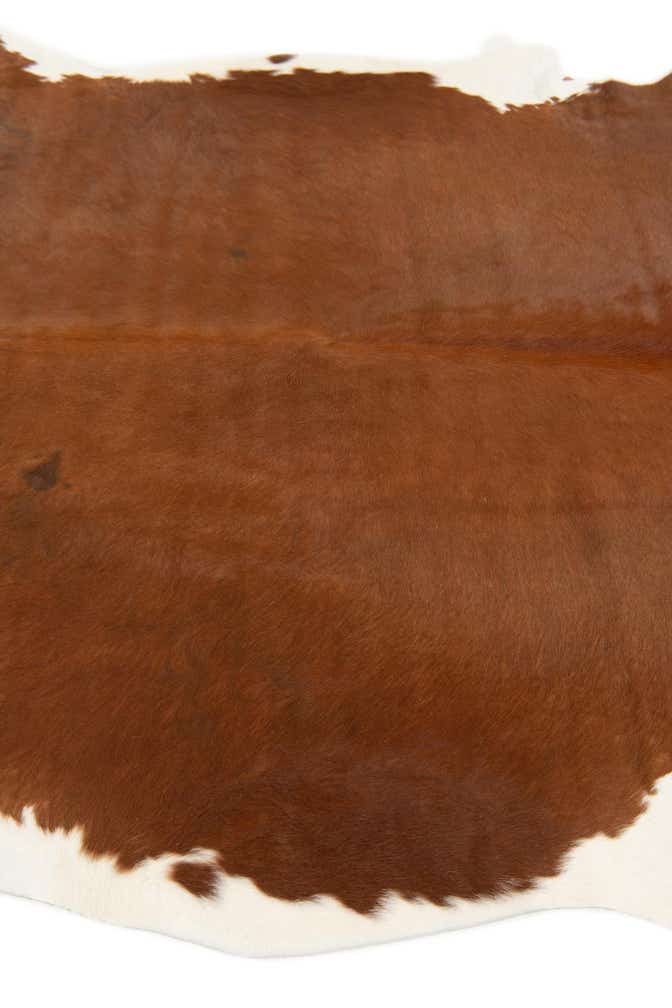 5' 9 x 6' 1 Cowhide Leather Square Rug