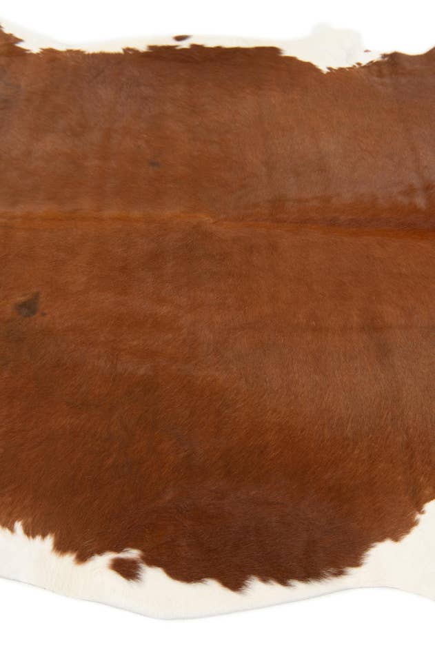 Detail image of 5' 9 x 6' 1 Cowhide Leather Square Rug