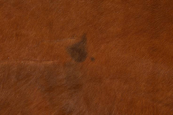 Detail image of 5' 9 x 6' 1 Cowhide Leather Square Rug