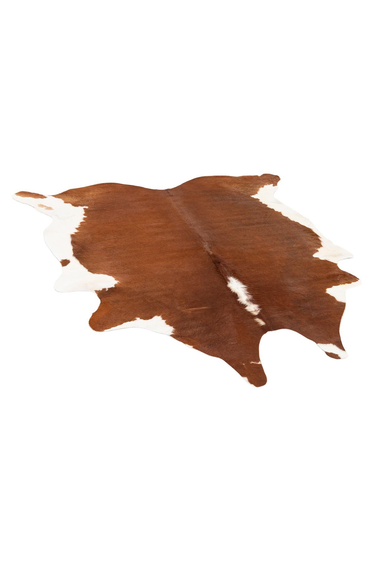 6' x 6' 2 Cowhide Leather Square Rug