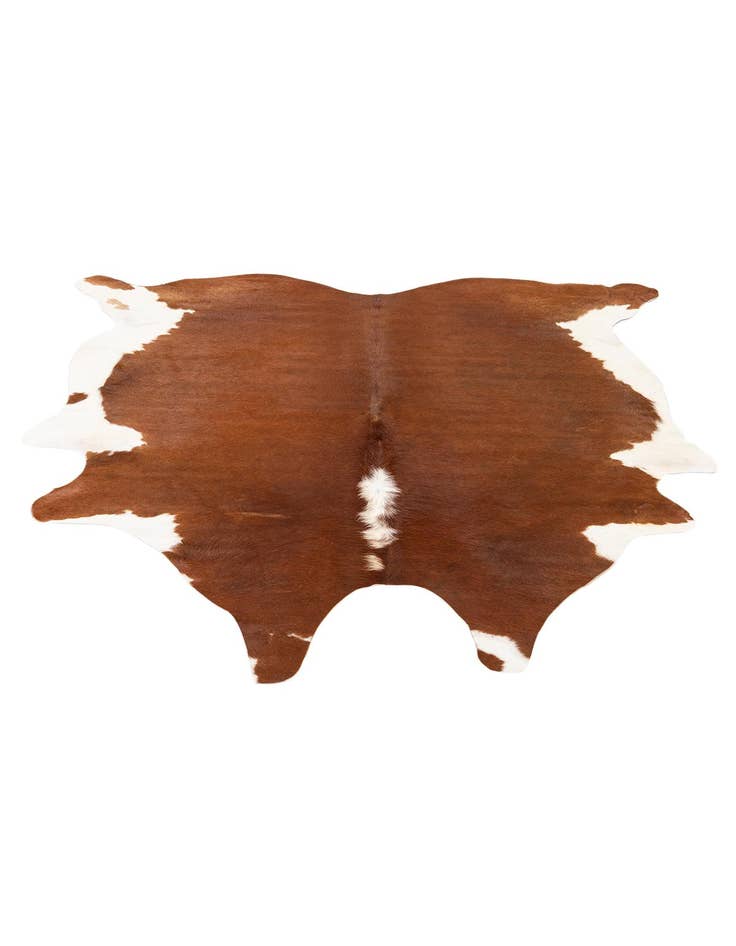 Detail image of 6' x 6' 2 Cowhide Leather Square Rug