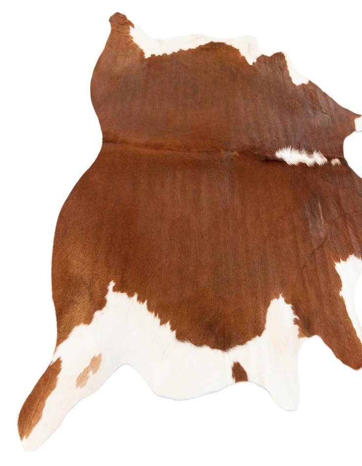 Detail image of 6' x 6' 2 Cowhide Leather Square Rug