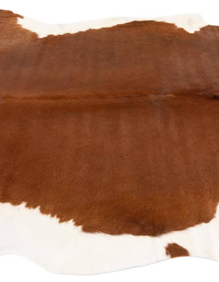 Detail image of 6' x 6' 2 Cowhide Leather Square Rug