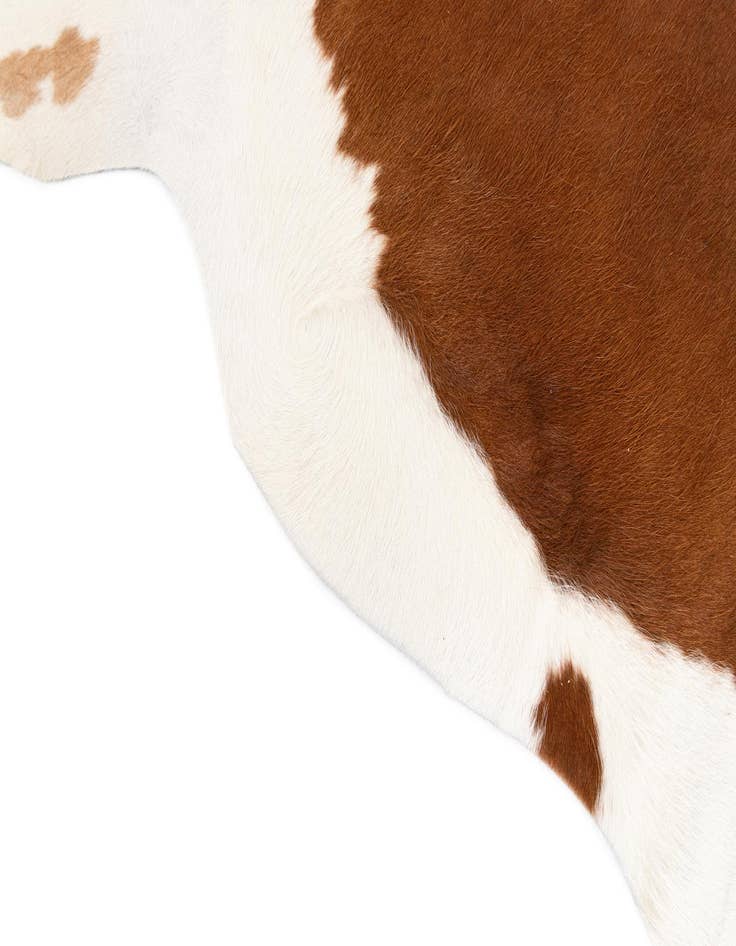 Detail image of 6' x 6' 2 Cowhide Leather Square Rug