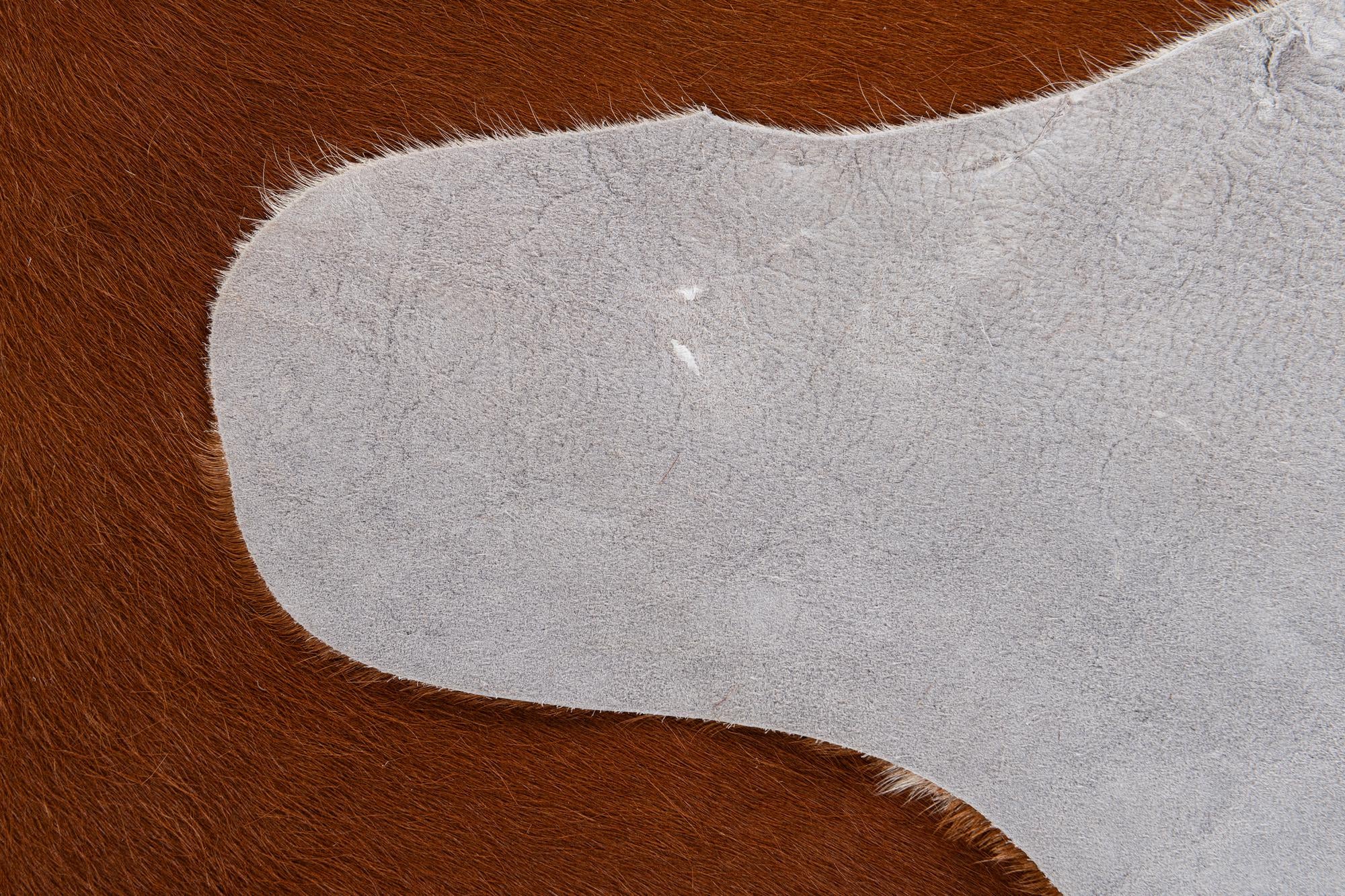 6' x 6' 2 Cowhide Leather Square Rug