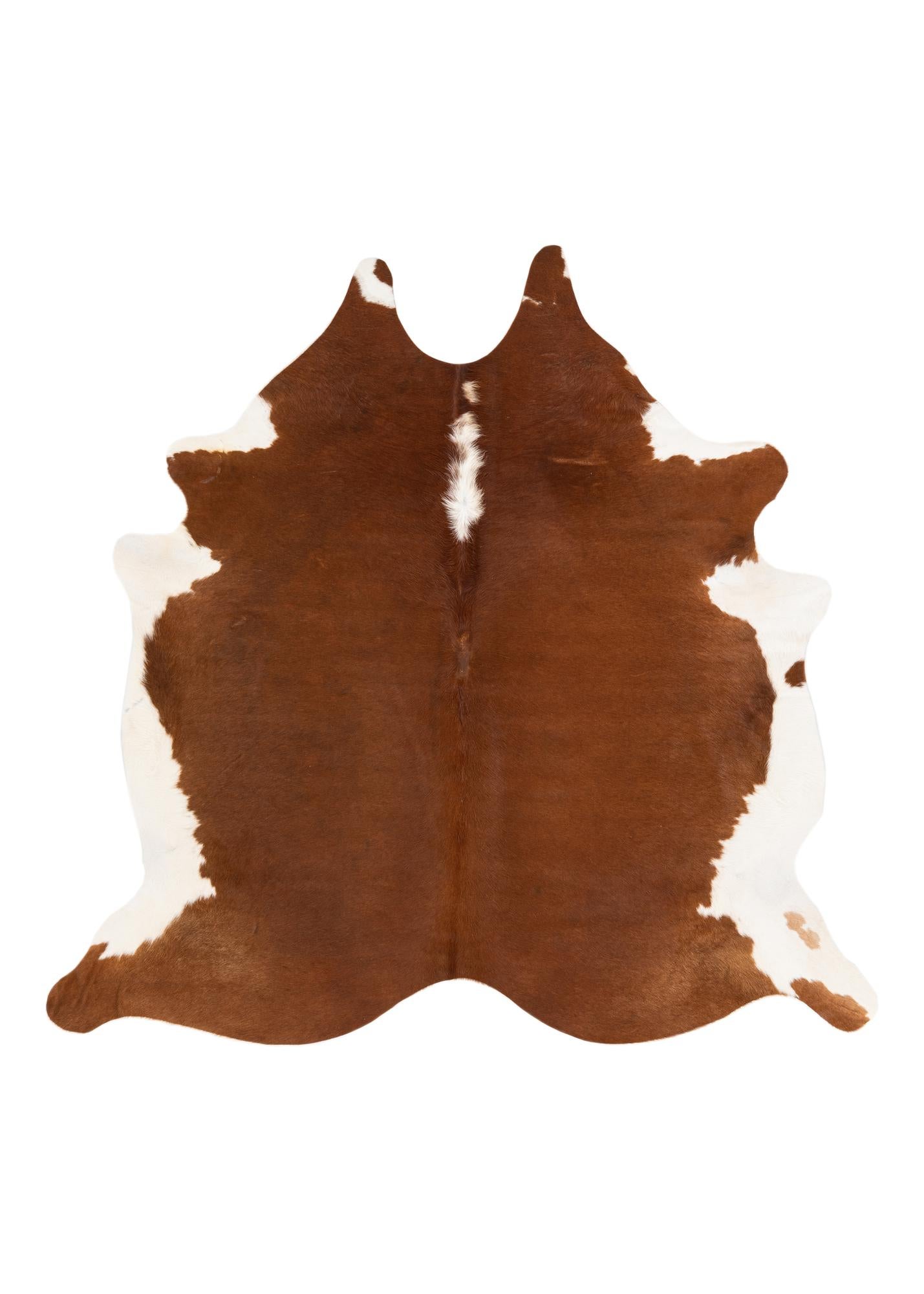 6' x 6' 2 Cowhide Leather Square Rug