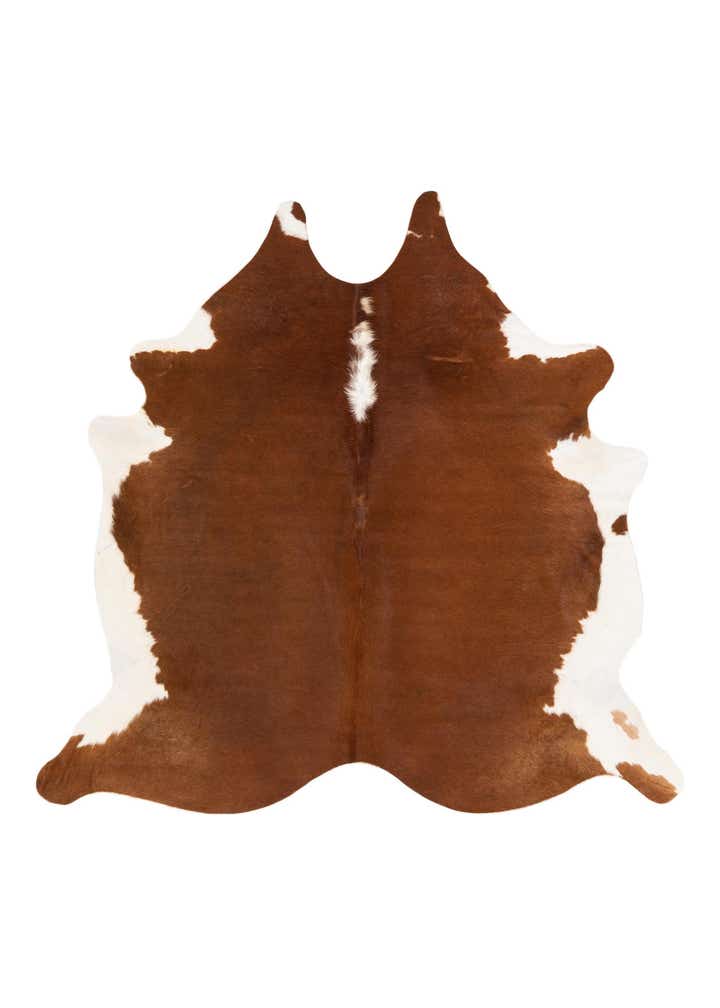 6' x 6' 2 Cowhide Leather Square Rug