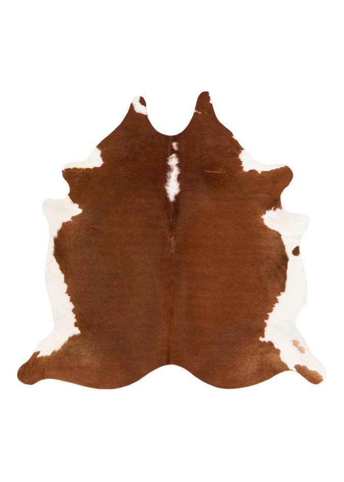 Detail image of 6' x 6' 2 Cowhide Leather Square Rug