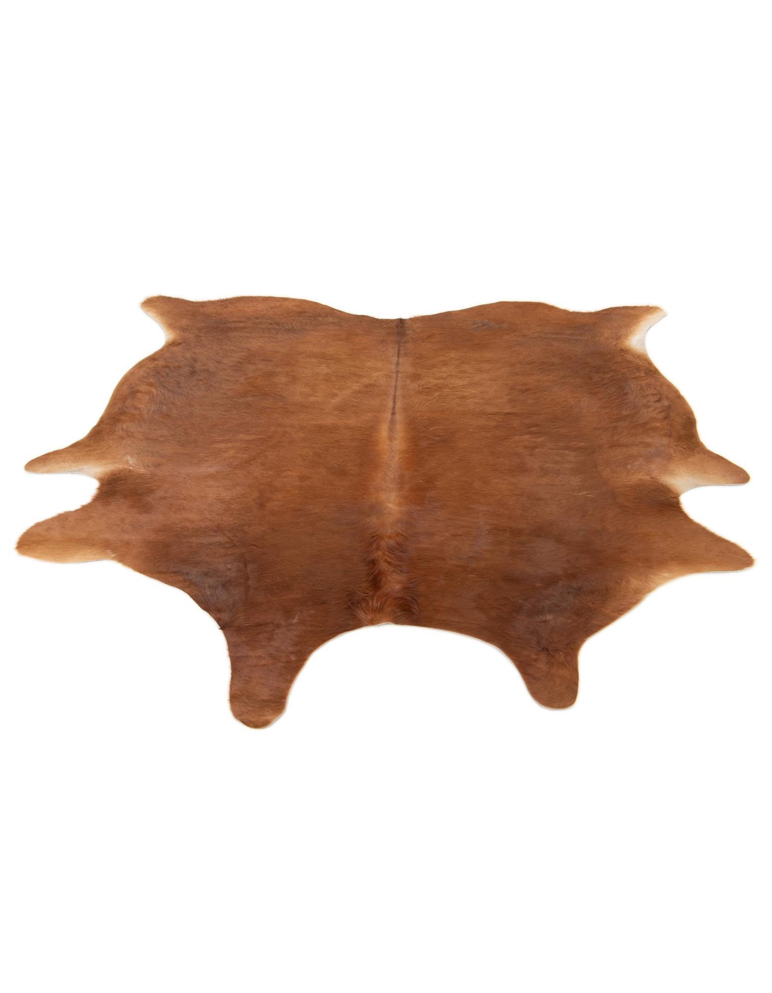 6' 3 x 6' 8 Cowhide Leather Square Rug