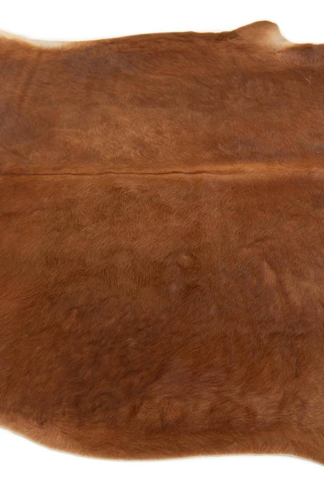 Detail image of 6' 3 x 6' 8 Cowhide Leather Square Rug