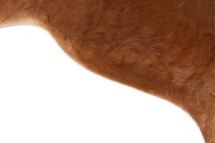 Detail image of 6' 3 x 6' 8 Cowhide Leather Square Rug