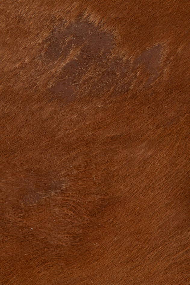 Detail image of 6' 3 x 6' 8 Cowhide Leather Square Rug