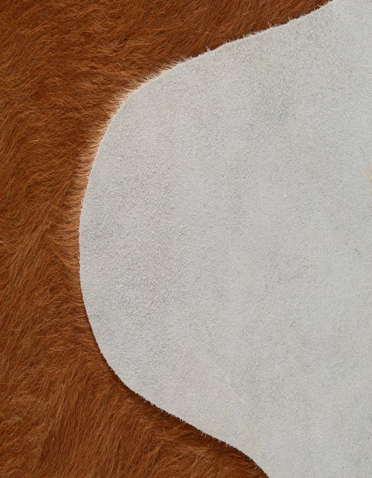 Detail image of 6' 3 x 6' 8 Cowhide Leather Square Rug