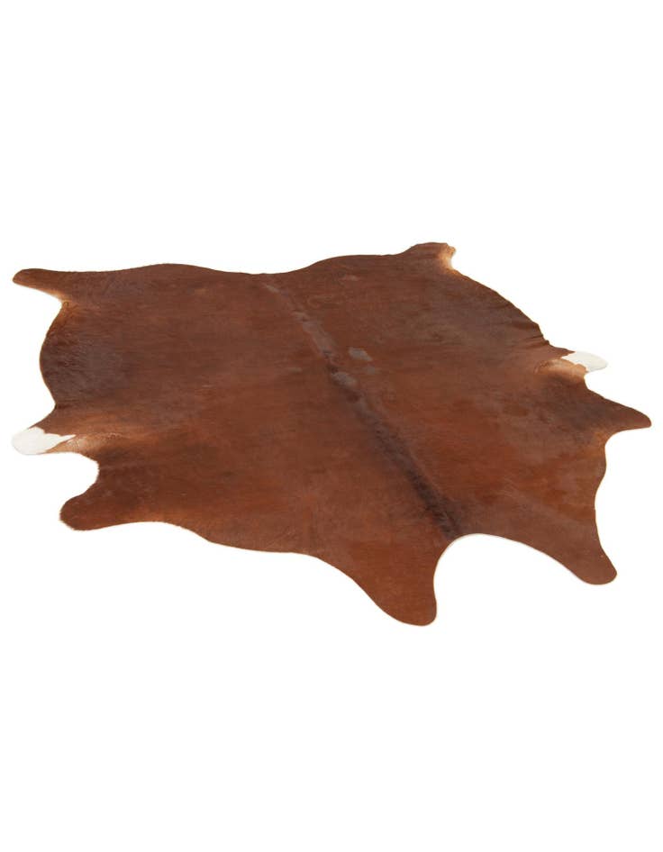 Detail image of 6' 6 x 6' 7 Cowhide Leather Square Rug