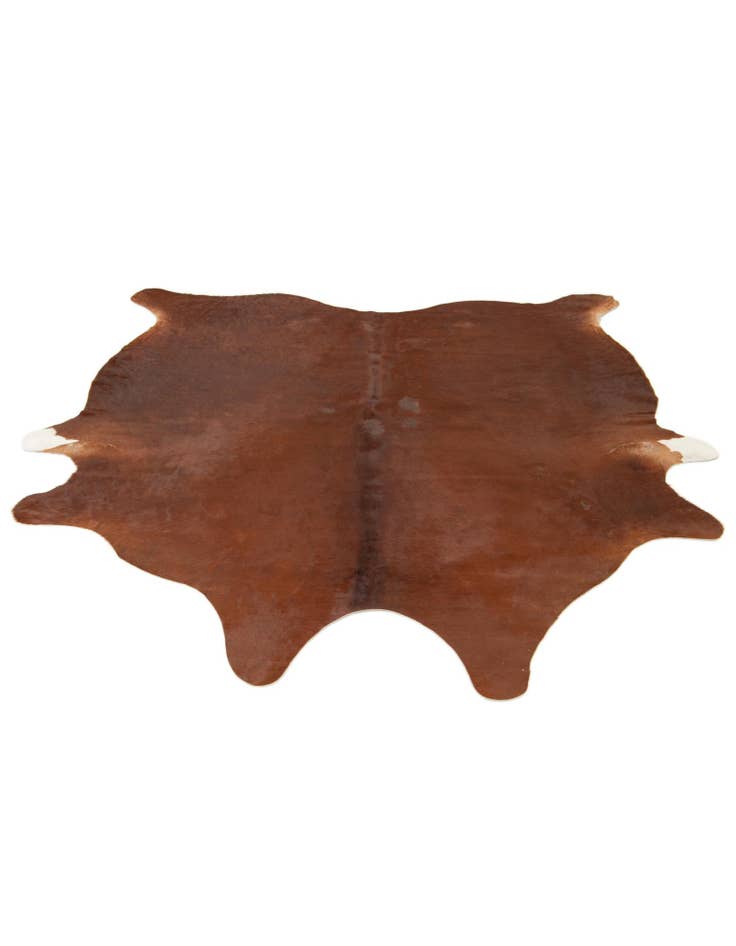 Detail image of 6' 6 x 6' 7 Cowhide Leather Square Rug