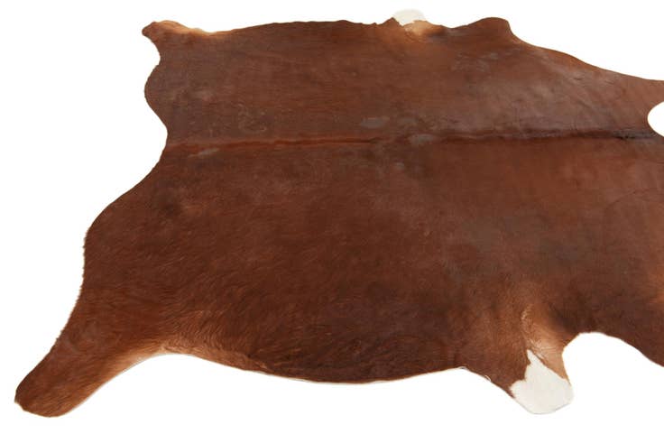 Detail image of 6' 6 x 6' 7 Cowhide Leather Square Rug