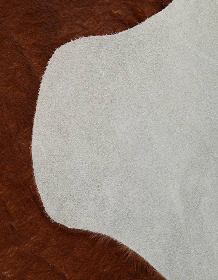 Detail image of 6' 6 x 6' 7 Cowhide Leather Square Rug