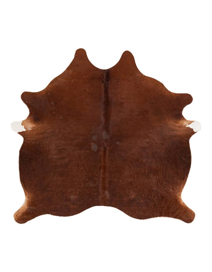Detail image of 6' 6 x 6' 7 Cowhide Leather Square Rug