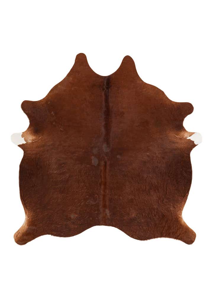6' 6 x 6' 7 Cowhide Leather Square Rug