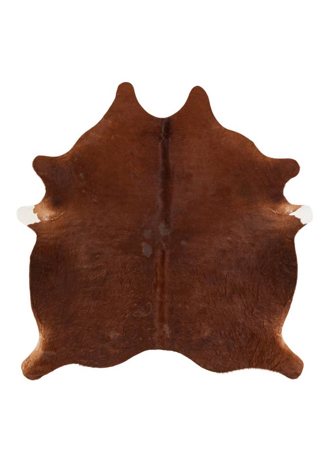 Detail image of 6' 6 x 6' 7 Cowhide Leather Square Rug