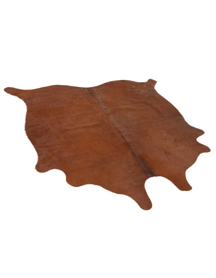 5' 1 x 5' 4 Cowhide Leather Square Rug