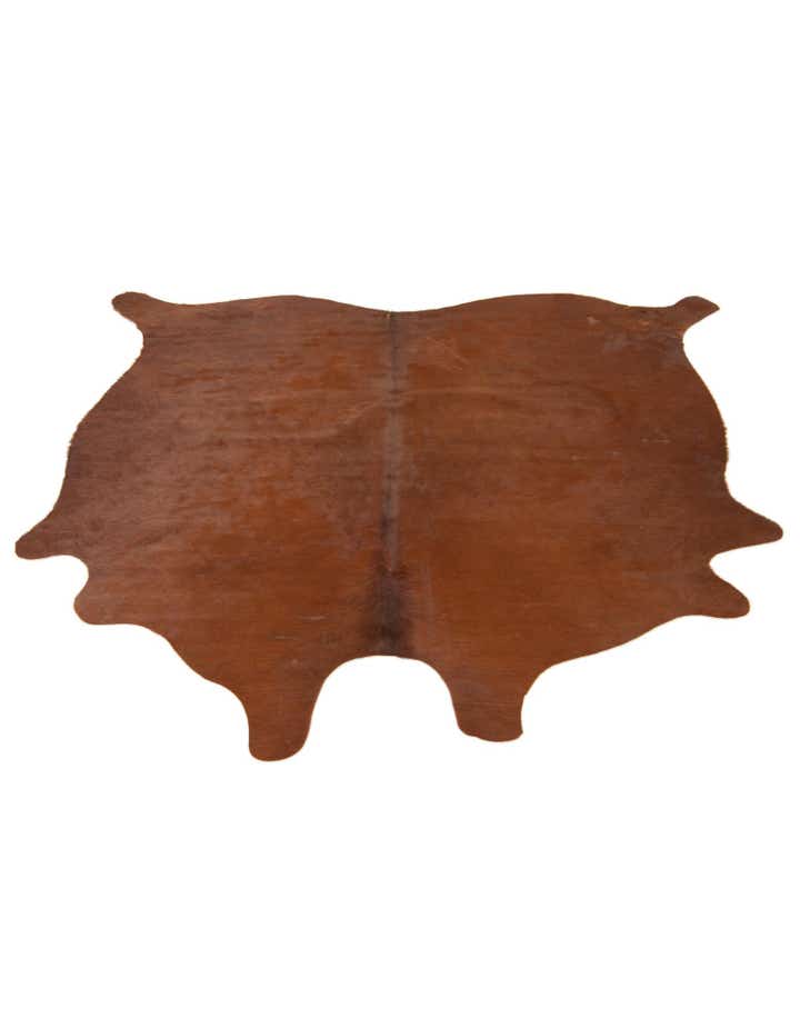 5' 1 x 5' 4 Cowhide Leather Square Rug
