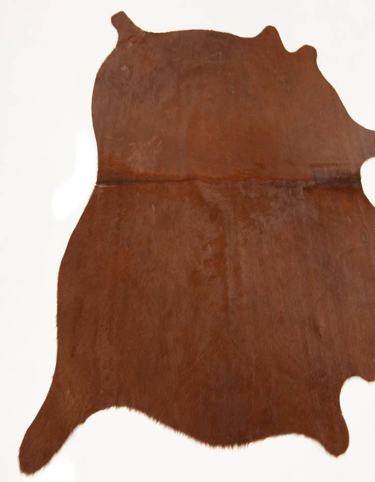 Detail image of 5' 1 x 5' 4 Cowhide Leather Square Rug