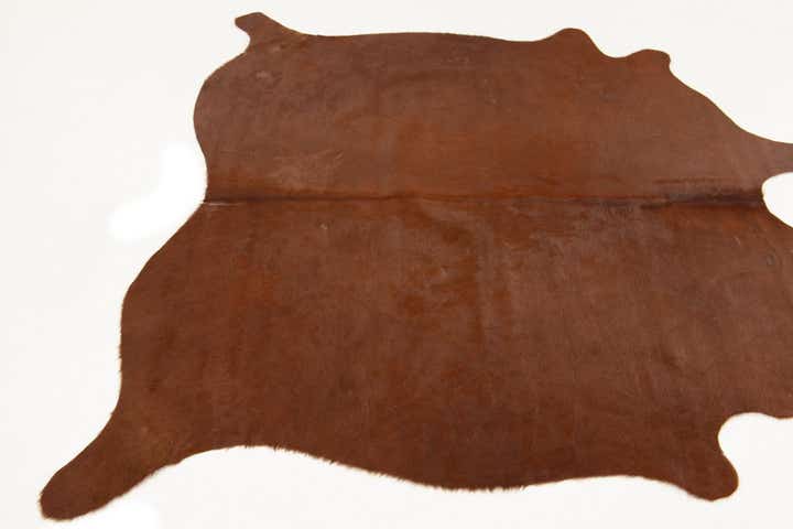 5' 1 x 5' 4 Cowhide Leather Square Rug