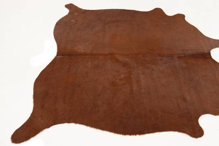 Detail image of 5' 1 x 5' 4 Cowhide Leather Square Rug