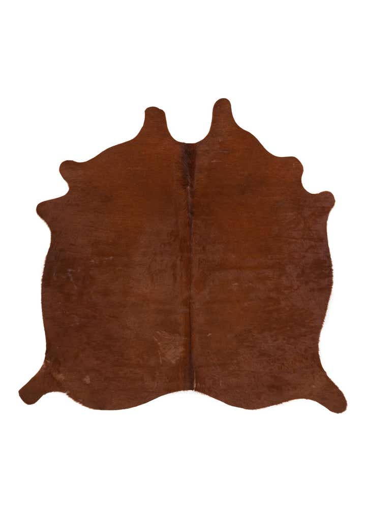 5' 1 x 5' 4 Cowhide Leather Square Rug