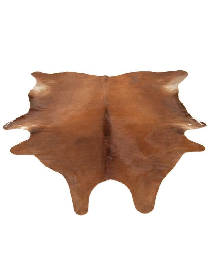 6' 4 x 6' 11 Cowhide Leather Square Rug