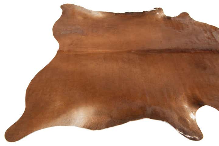 6' 4 x 6' 11 Cowhide Leather Square Rug