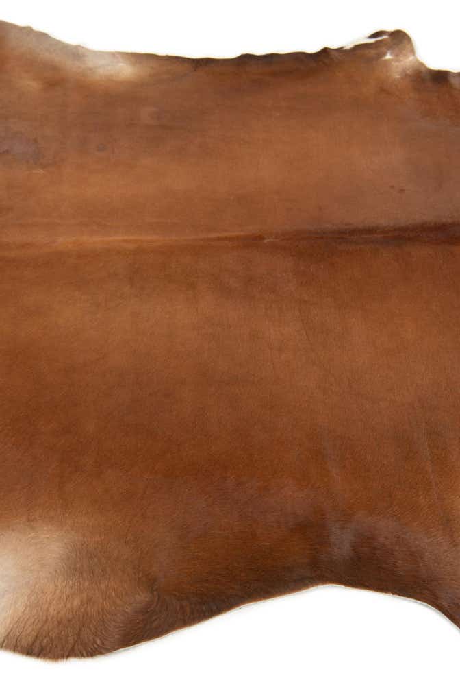 6' 4 x 6' 11 Cowhide Leather Square Rug