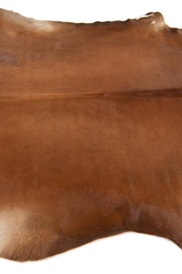 Detail image of 6' 4 x 6' 11 Cowhide Leather Square Rug