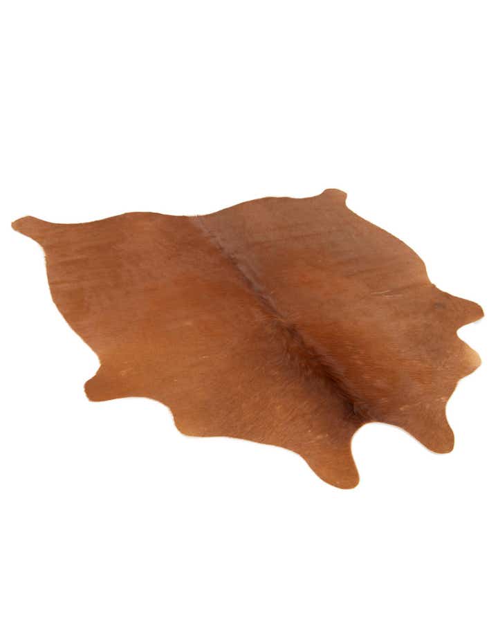 4' 11 x 4' 11 Cowhide Leather Square Rug