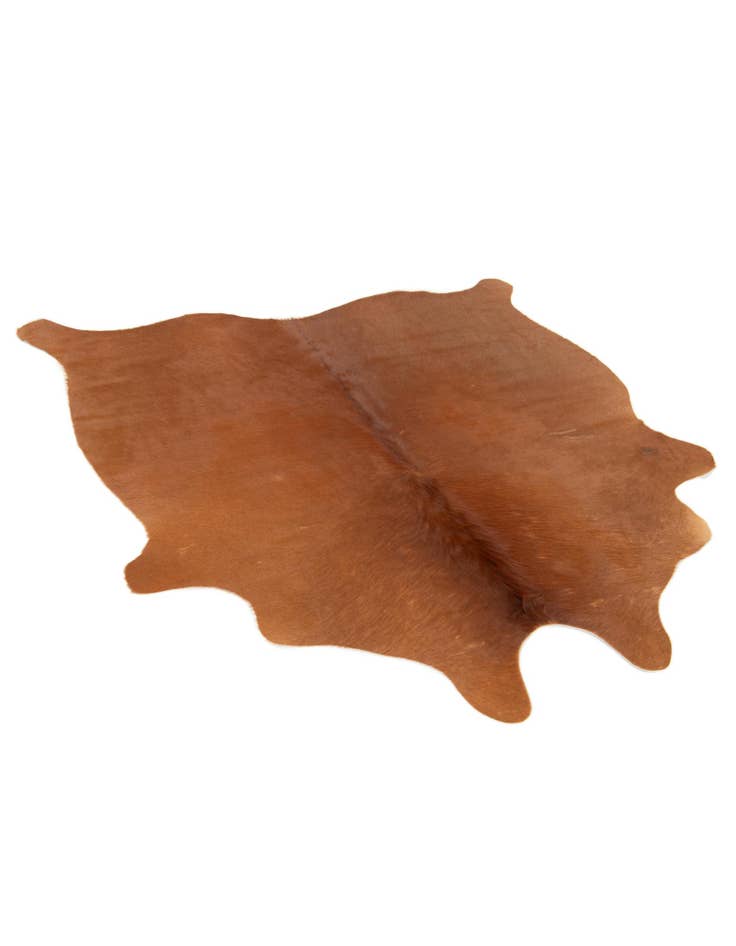 Detail image of 4' 11 x 4' 11 Cowhide Leather Square Rug