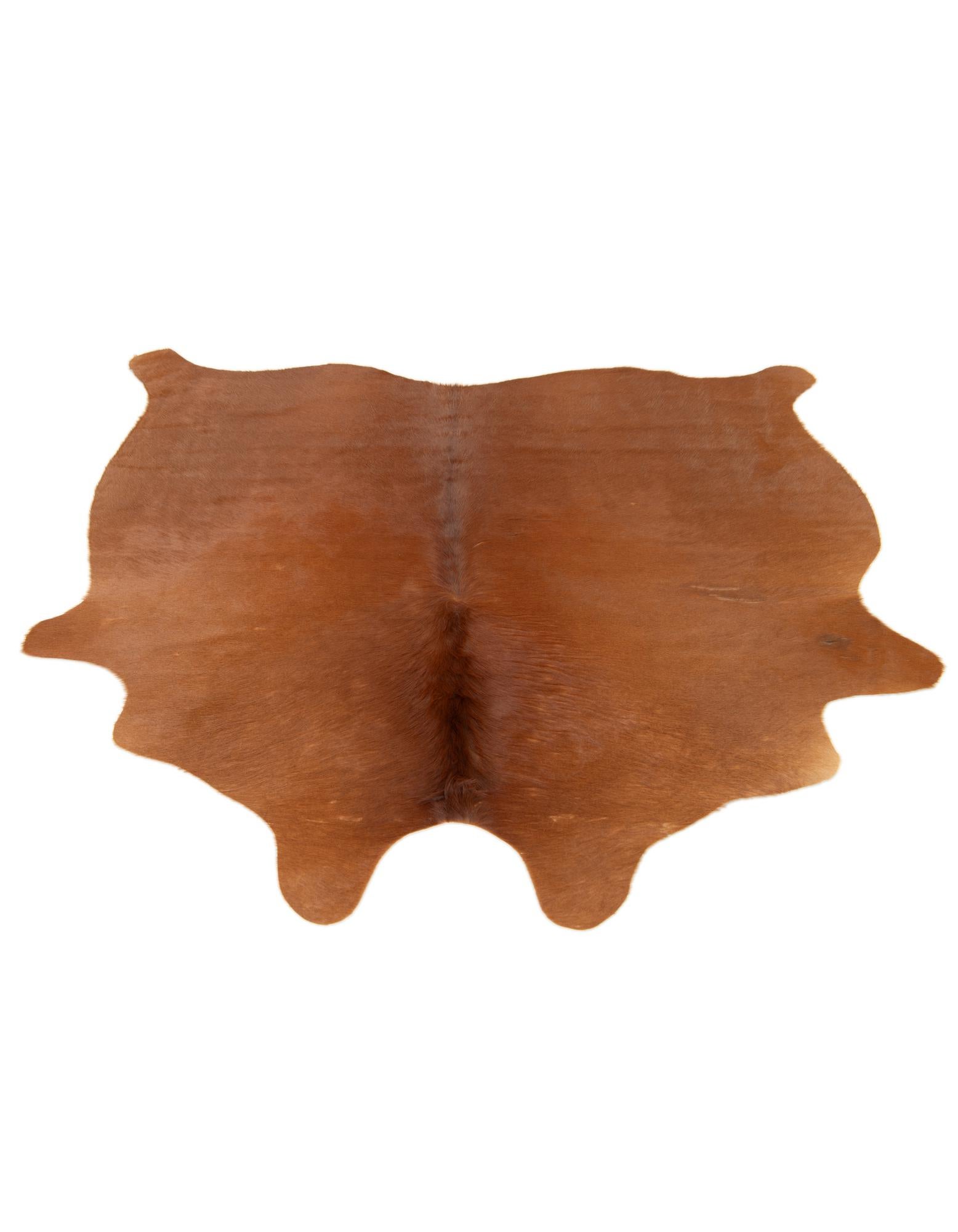 4' 11 x 4' 11 Cowhide Leather Square Rug