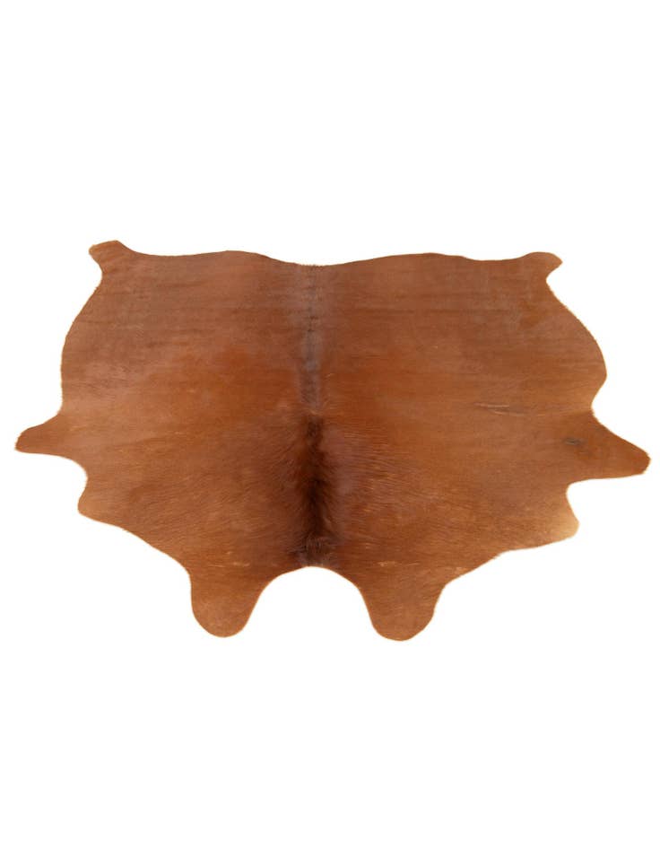 Detail image of 4' 11 x 4' 11 Cowhide Leather Square Rug