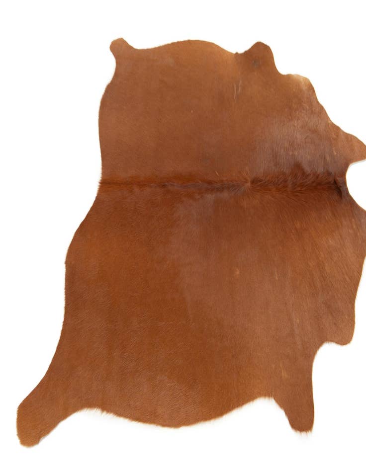 Detail image of 4' 11 x 4' 11 Cowhide Leather Square Rug