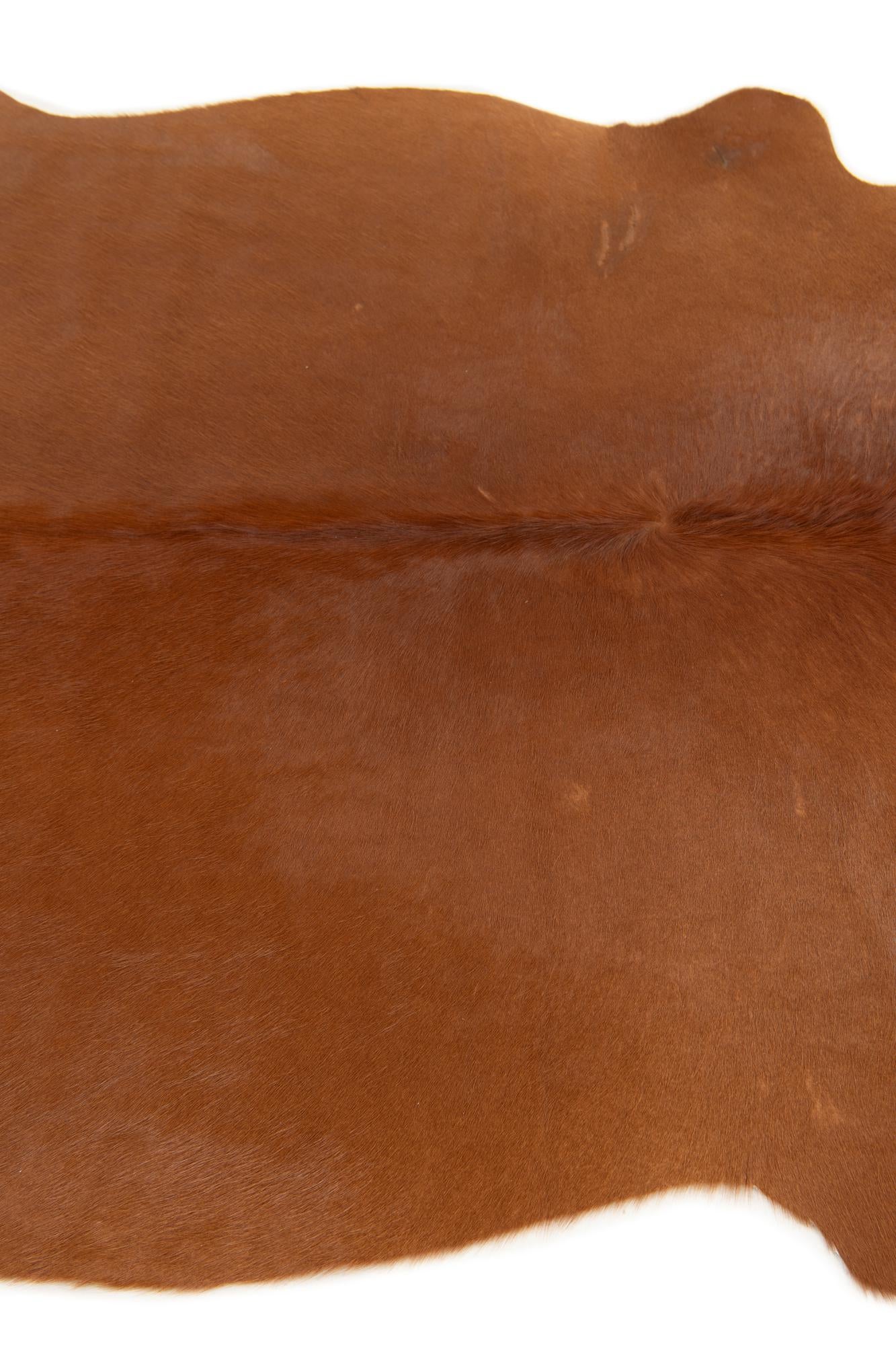4' 11 x 4' 11 Cowhide Leather Square Rug