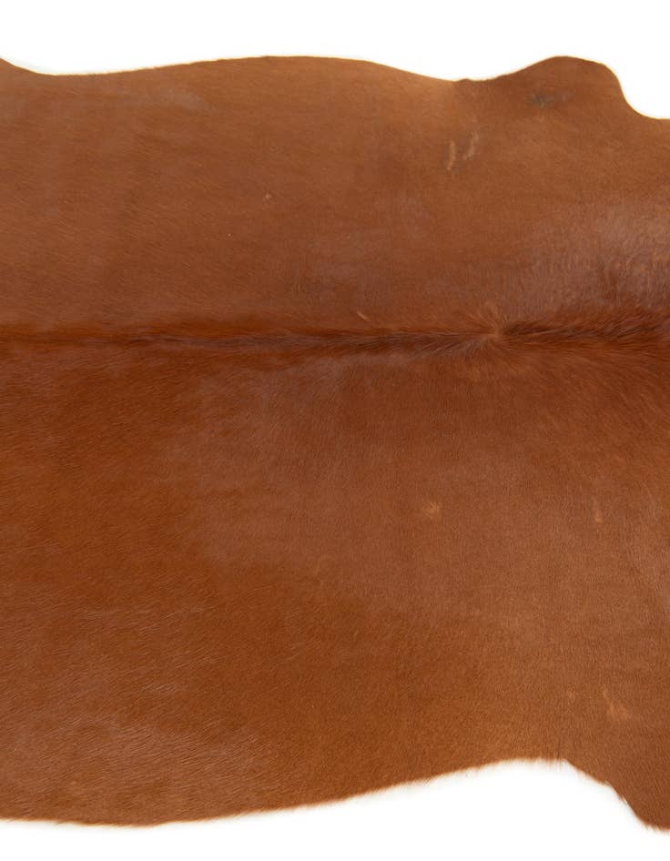 Detail image of 4' 11 x 4' 11 Cowhide Leather Square Rug