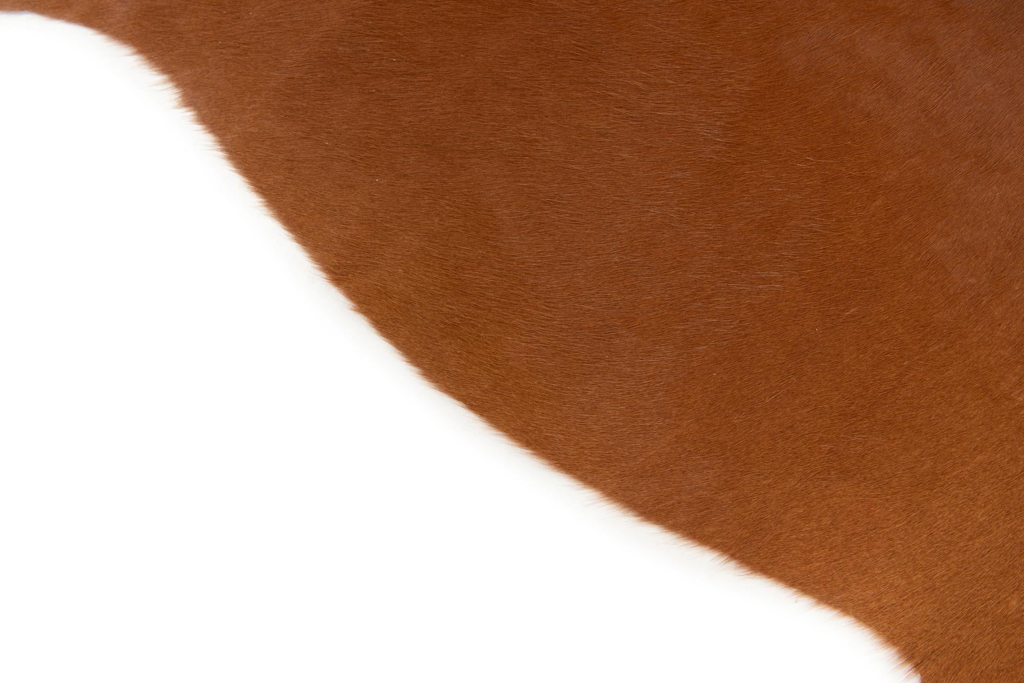 4' 11 x 4' 11 Cowhide Leather Square Rug