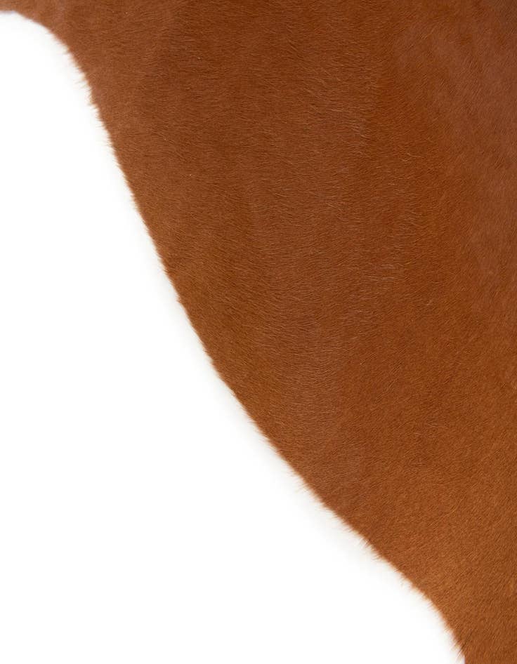 Detail image of 4' 11 x 4' 11 Cowhide Leather Square Rug