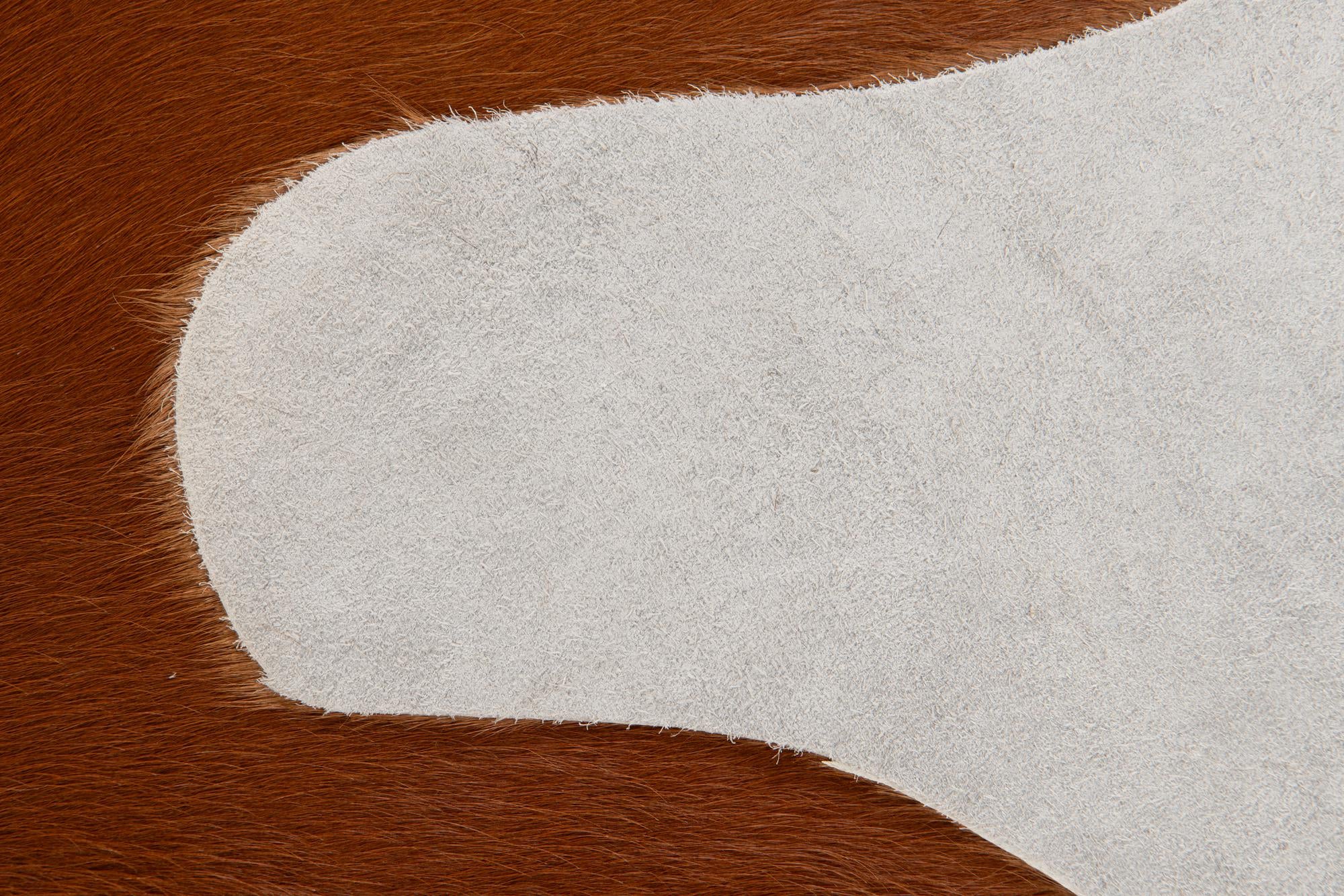 4' 11 x 4' 11 Cowhide Leather Square Rug