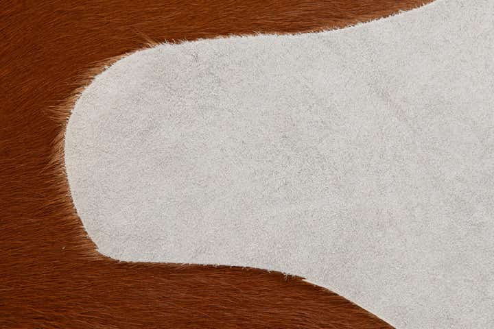 4' 11 x 4' 11 Cowhide Leather Square Rug