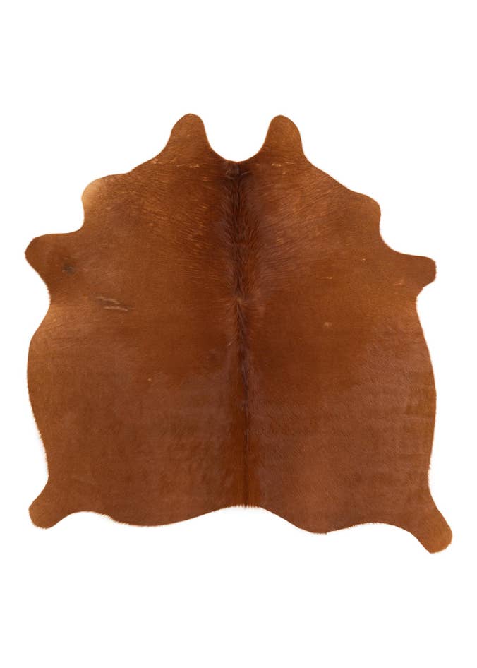 Detail image of 4' 11 x 4' 11 Cowhide Leather Square Rug