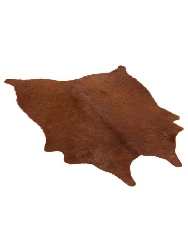 Detail image of 4' 11 x 5' 5 Cowhide Leather Square Rug